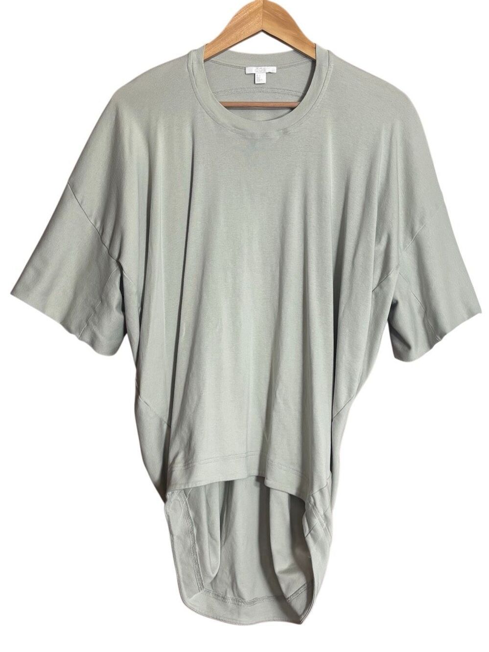 COS Circle-Cut Jersey T-Shirt size small green cotton relaxed fit